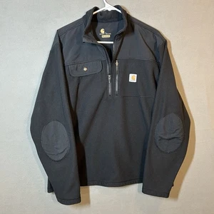 Carhartt Fallon 1/2 Zip Sweater Fleece Adult L Relaxed Fit Black 102836-001 - Picture 1 of 13