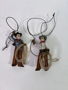 Kurt Adler Cowboys mit Lassos Weihnachtsschmuck 6"L 2er Set - Bild 1 von 5