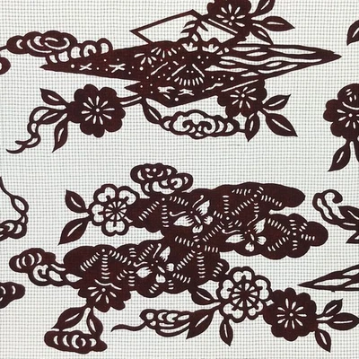 Antique Japanese Katagami Paper Kimono Stencil Katazome Cherry Blossoms A626 - Image 1 of 4