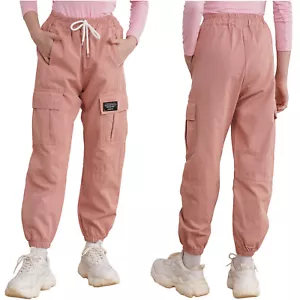 Child Boys Girls Streetwear Casual Trousers Street Pants Cargo Sports Hip Hop - Picture 1 of 33