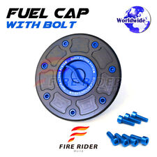 Blue Quick Release Fuel Tank Cap + Bolts For Kawasaki ZX-7R 91-94, 96-01 02 03
