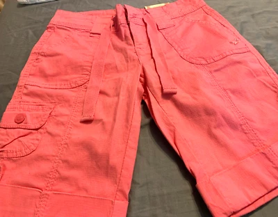 Arizona Niña Rosa Mezcla Algodón Bermuda Shorts 7 Nuevo Con Etiquetas Foto 1 de 4