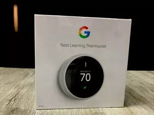 SEALED- Google Nest 3rd Gen Learning Thermostat T3017US White UPC 813917020203 - Picture 1 of 2