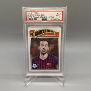 2019 TOPPS LIVING #13 SERGIO BUSQUETS FC BARCELONA UEFA Champions League PSA 9 - Picture 1 of 2