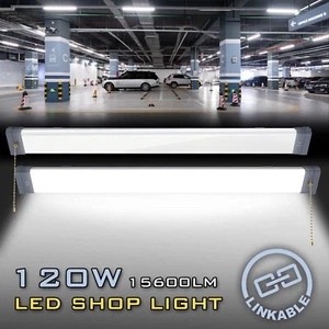 Linkable Utility Shop Lights 2Pack 120W Home Garage Hanging LED Shop Light 3.6ft - Picture 1 of 12