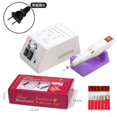 New Electric Nail File Drill Manicure Machine Art Acrylic Pedicure Tool Set - Image 1 of 4