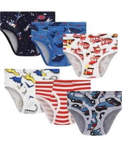 HeyKing Little Boys Briefs 100% Cotton Toddler Underwear 3-4T 6 Pack - Picture 1 of 6