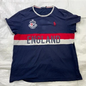 POLO RALPH LAUREN Herren T-Shirt ENGLAND blau rot weiß Wappen Größe XL - Bild 1 von 5