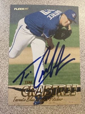 Tim Crabtree Autographed 1997 Fleer Card #236 Toronto Blue Jays A-283 - Image 1 of 3