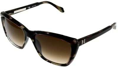 Carolina Herrera Sunglasses Women Violet Brown Havana Rectangular SHN508 07U1 - Image 1 of 4