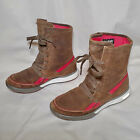 Reebok Easytone Passion Brown W/ Pink Suede Aerobic High-top Sneakers Boots 7.5