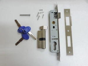Narrow Van Shed Gate Garage Mortice Euro Sash lock case-20mm-backset+Cylinder - Bild 1 von 5