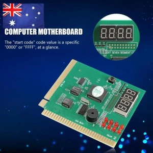 4-Digit PC Analyzer Diagnostic Post Card Motherboard Tester for ISA Main Boards - Afbeelding 1 van 7