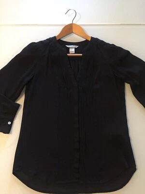 Chemisier noir en Voile H&M T.32 - Photo 1/4