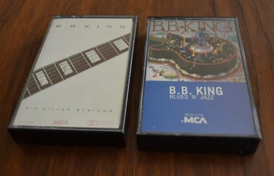 Vintage B. B. KING Cassette Tapes BLUES N JAZZ & SIX SILVER STRINGS Music LOT - Image 1 of 4