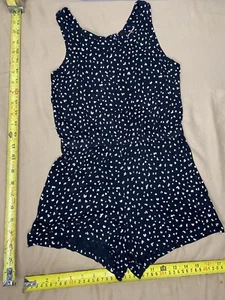 Kids Girls Black White Romper One Piece Tank Top Shorts Size M(8) - Picture 1 of 2