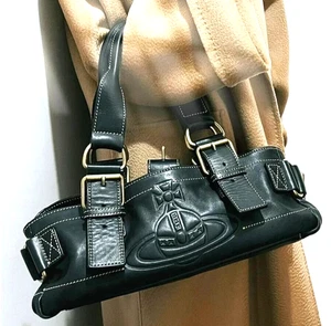 Neu mit Etikett Vivienne Westwood Hazel 2 Accord Beuteltasche Tasche schwarz geformte Schulter kurze Länge - Bild 1 von 9