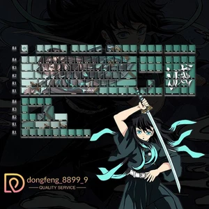 Demon Slayer Tokitou Muichirou 133 Keycap Side Engraved PBT Cherry MX For Keypad - Picture 1 of 9