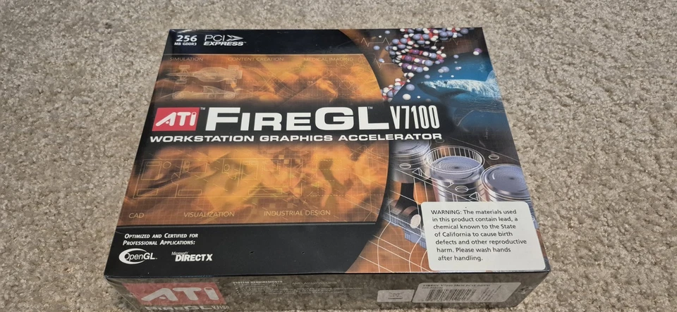 ATI FireGL V7100  256MB PCIE 256M Workstation Graphic Acc., Brand New ,Unopened - Image 1 of 4