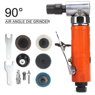 90 Degree 1/4" Air Angle Die Grinder Pneumatic Grinding Machine Cut Off Polisher - Image 1 of 4