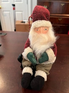 Pantalones verdes de abrigo rojo con mitones verdes con adorno de Santa - Imagen 1 de 3