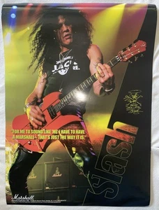Póster de guitarrista Slash GnR Guns N Roses amplificadores Marshall 23,5”x16,75” leyenda del metal - Imagen 1 de 11