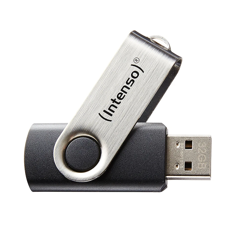 Intenso Basic Line - Flash Drive 8 GB - USB 2.0, Silver/Black - Image 1 of 4