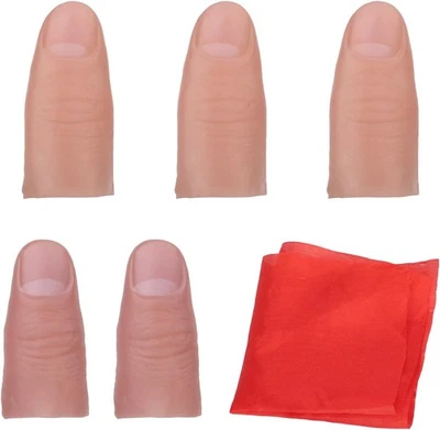 Gosknor 6pcs Magic Trick Thumb, Rubber Magic Thumb Tip Hand Helper in 2 Sizes F - Image 1 of 4