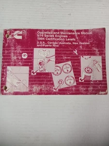 Cumming N14 Series Engine Operations & Maintenance Manual Book - Bild 1 von 13