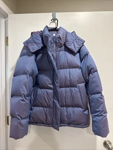 WARM! Lululemon Size 14 Wunder Puff Jacket Down Puffer Wild Indigo - Picture 1 of 5