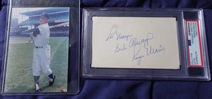 Roger Maris handsignierte 3x5 Karte PSA SLABBED New York Yankees Baseball Star - Bild 1 von 4