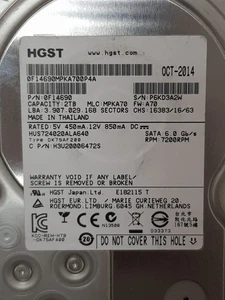 HGST 0F1469  HUS724020ALA640 2TB 7200RPM 64MB Cache SATA III 3.5" Enterprise HDD - Picture 1 of 3