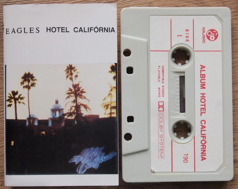 EAGLES - HOTEL CALIFORNIA (WATTS 190) PORTUGAL CASSETTE TAPE - Image 1 of 3