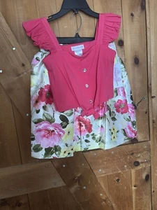 MSRP $64 Bonnie Jean Pink Color Dress Spring Girls Size 14 Floral NWT - Picture 1 of 7