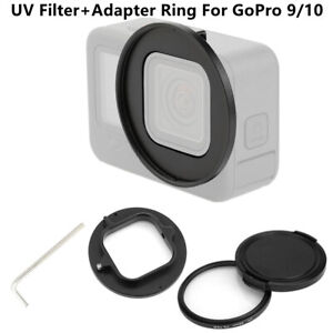52mm UV Objektiv Filter Adapter Ring Set Ersatz für GoPro Hero 9/10 Kamera