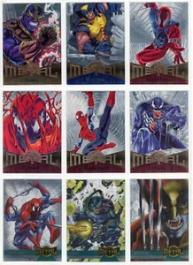 1995 MARVEL FLEER METAL SILVER FLASHER (138 CARDS w/CHECKLIST) COMPLETE FOIL SET - Picture 1 of 10