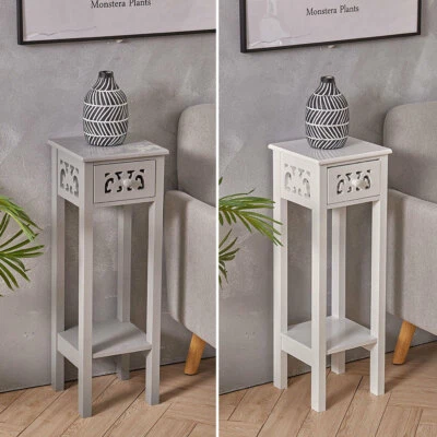 HOUSEHOLD-ONLINE Small Console Table Side End Telephone Table 1 Drawer With Shelf Corner Storage