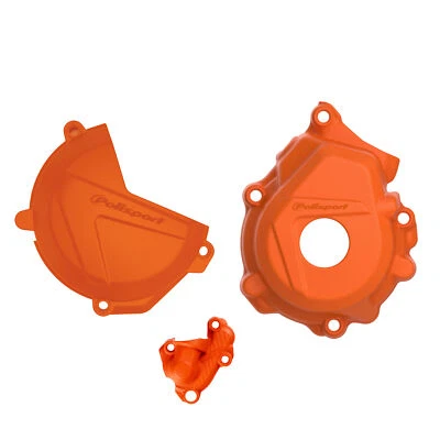 Kit Protector Embrague y Cubierta de Encendido Polisport (Naranja) - Compatible con KTM Foto 1 de 4