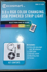 EcoSmart RGB Color Changing USB Powered Strip Light 9.8' 1009517630 - Picture 1 of 1