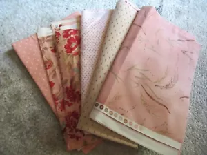 5 piezas restos de tela de coordinación para proyectos de acolchado y artesanía melocotón salmón - Imagen 1 de 5