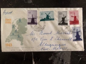 1963 The Hage Holland First Day Cover FDC Summer stamps To New Mexico USA - Picture 1 of 2