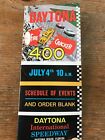 1965 Daytona International Speedway ~ Firecraker 400 Brochure, Ticket Form
