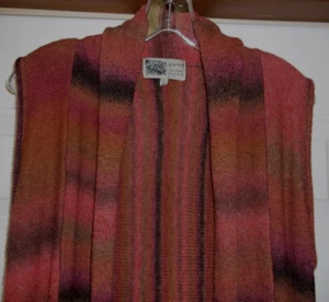 Habitat Women's Wool Blend Knitted Open Long Vest Multicolor Size Medium - Picture 1 of 9