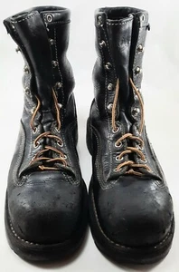 Danner Mens 8.5 D Boots 8" Super Rain Forest GTX 200G Gore-Tex Black Safety Toe  - Picture 1 of 6