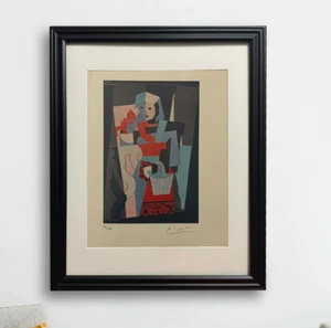 Impresión original firmada a mano de Pablo Picasso con certificado de autenticidad y +$3.500 USD tasación - Imagen 1 de 13
