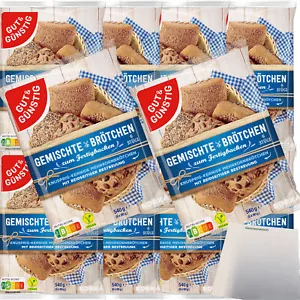 Gut&Günstig gemischte Brötchen zum Fertigbacken VPE 12x540g Packung) usy Block - Bild 1 von 4