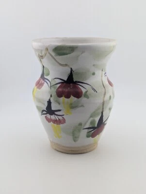 Vintage George Ormerod Studio Pottery White Vase Floral 4.75" Signed Home Decor - Image 1 of 4