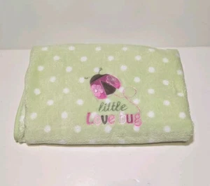 Circo Little Love Bug Ladybug Green Polka Dot Baby Blanket Soft Plush Fleece - Picture 1 of 9
