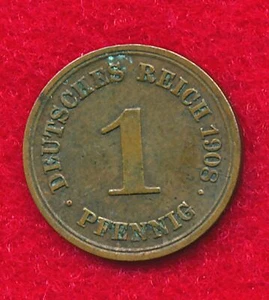 Germany 1908F PFENNIG  (Copper) - Picture 1 of 2