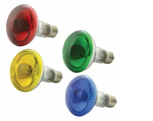 2x Vintage 75W R95 Coloured Reflector Dimmable Disco Spot Light Bulb E27 ES Lamp - Picture 1 of 1